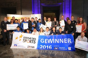 Verleihung Sterne des Sport in Silber am 16.11.2016 in Berlin: Gruppenfoto
